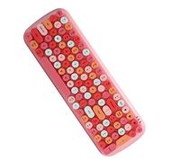 Yunseity Clavier 5.1sans Fil, Clavier Léger Compact à 100 Touches,Touches de Rétro Arrondies, Mini Clavier Douce Mignon et Portable Compatible avec iOS// (#1)