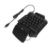 Yunseity Clavier à Simple Main avec des Jeux Mécaniques avec des Lumières D'arrière-Plan LED pour Les Joueurs, Clavier Portable Filaire pour Les Utilisateurs de