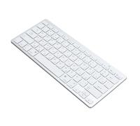 Yunseity Clavier, Clavier élégant Antidérapant Ultra Fin argenté Résistant aux éclaboussures, Réponse Sensible pour PC (Arabe)