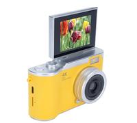 Yunseity Compact 1080P CAMERIE du CAMERIE du 1080P 48MP 2,4 Pouces Affichage HD avec Longue Durée de Vie de la Batterie pour Les Amateurs de Selfie Abs/Metal (Yellow)