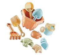 Yunseity Ensemble de Jouets de Sable 10 Pièces pour Enfants, Comprend Un Seau de Plage, Une Pelle, Un Râteau et des Moules pour Un Jeu Créatif en Plein Air avec Un Sac de Rangement Portable Pratique
