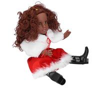 Yunseity Ensemble de Poupées de Noël, Beau Jouet de Poupée de bébé aux Cheveux Bouclés pour Enfants, Cheveux Artificiels Hautement Simulés pour Arrière-Plans de Photos (Q18-522 Cadeau châle Plume