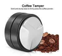 Yunseity Fondsage à Café Base en Acier Inoxydable de 51 Mm, Outil de Pression Solide et Robuste, Lisse et Brillante, Facile à netoyer. Convient pour la Maison ou le Bureau (Fond noir à trois