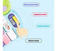 Yunseity Jouets D'instruments de Musique pour bébé, Ensemble de Piano à Tambour Xylophone avec Tambour Lumineux pour L'éducation Musicale Précoce, Enfants de 1 à 4 Ans, en Plastique coloré (comme