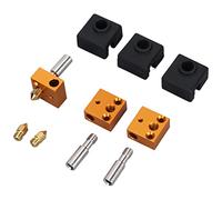Yunseity Kit D'extrudeuse MK8 de Pièces D'imprimante 3D, Bloc Chauffant en Aluminium + Manchons Isolants en Silicone, pour CR10 CR10S CR10 S5 CR10S Pro V2 Ender3 Ender3 Pro Ender5 Ender5