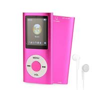 Yunseity Lecteur de Musique MP3/MP4 1,8 Pouces, Ultra Fin Mini Lecteur Portable Prenant en Charge la Carte Mémoire 64G, Longue Durée de Veille