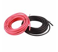 Yunseity Lot de 2 Câbles d'Extension Solaires, Gatee Xlpe en Cuivre étamé isolé pour Panneaux Solaires, Fil Pv, Économie d'Énergie et 'Énergie pour Panneaux de Camping-Car, (10mm² 20m)