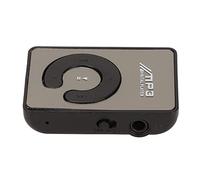 Yunseity Mini Light Back Clamp/Holder MP3 Music Player avec Une Fente de Carte Mémoire pour Le Voyage et Le Mouvement, Matériau ABS Durable pour Une Longue Durée de Vie de la Batterie (Black)