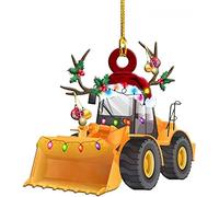 Yunseity Ornement Pendentif Camion de Pompier en Forme D'arbre de Noël, Cadeau personnalisé pour Enfants, Décorations de Vacances pour Fenêtres et Portes, 10 X 9 Cm, Véhicule en Fer, Camion, Bateau,