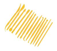 Yunseity OUTIL DE SCULPTURE d'Argule d'APPACLERCE COMPACTE, Longue Durée DE Vie 14 PIÈCES OUTIL DE POTERIE DE SCULPTURE, DOUX PRATIQUE DE L'ARGILE Douce à la Maison (YELLOW)