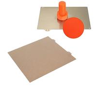 Yunseity Plaque de Construction D'imprimante 3D, 265 * 250mm Gold Printer 3D Build Couverture de Lit Chauffante Double Face pour Le Remplacement de Réparation Vyper (Plaque