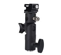Yunseity Prise en Charge de Flash de Type E, Support de Support de Parapluie de Flash d'Appareil Photo, de de Lumière de Chaussure Chaude, Adaptation de Vis 1/4 Inc 3/8 Pouces,