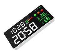 Yunseity Sonomètre à Écran a mené 11 Pouces, Fonction Wifi et App, Capteur Semi-conduur, Réglage de la Luminosé - 4 en 1, Horloge Thermomère Hygrométre