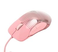 Yunseity Souris de Jeu USB Filaire Rose, 7 Vitreses DPI, Conception Ergonomique Symétrique, Micro-Interrupteur 20 Millions de Clics, Puce PMW3325, Grande Application