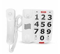 Yunseity Téléphone à Gros Boutons pour Personnes âgées, Téléphone Fixe Filaire avec Fonction de Numérotation à Une Touche et Sonnerie Forte, pour Les Personnes âgées Malentendantes et Malvoyantes
