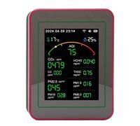 Yunseity Testeur de qualité de l'air, Moniteur 15 en 1 avec Intégration d'application WIFI, Détecteur de CO2 PM2,5 TVOC HCHO, écran HD de 2,8 Pouces, Minuterie de Température et d'humidité et