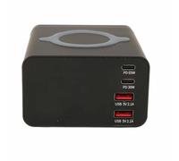 Yunseity USB Dock Fast PD 65W 4 Station de Charge de Port avec Chargeur sans Fil pour la Tablette de Téléphone PC Distribution Multiport USB - Matériel: ABS (Prise UE)