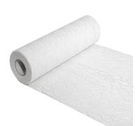 YUNSHANGHE Chemin de table en dentelle - Blanc - 30 cm x 25 m - Décoration de table pour occasions spéciales telles que mariages et baptêmes