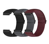 Yunshare Lot de 3 bracelets de montre à dégagement rapide - 18 mm, 19 mm, 20 mm, 22 mm, 24 mm, en nylon élastique pour montre Samsung Galaxy Watch/Garmin/Fossil/Amazfit/Huawei, 24mm, Pas de gemme
