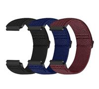 Yunshare Lot de 3 bracelets de montre à dégagement rapide - 18 mm, 19 mm, 20 mm, 22 mm, 24 mm, en nylon élastique pour montre Samsung Galaxy Watch/Garmin/Fossil/Amazfit/Huawei, 24mm, Nylon, Pas de