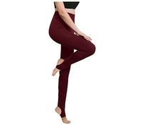 Yunshenla Legging de Sport Taille Haute élastique Pantalon Yoga Femme Couleur Unie Slim Fit Fitness Pratiquer Les Pantalons de Danse Petite Taille Legging Pantalon Femme Chic et Élégant(#07,XS)