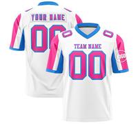 Yunshenla Maillot Football Americain Personnalisé Maillot Equipe de France Rugby Homme Femme Enfant Personnalisable Tee Shirt Sport Personnalisé 2025 avec Nom Numéro L'équipe Le Logo,(#17)