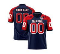 Yunshenla Maillot Football Americain Personnalisé Tee Shirt Personnalisable Homme Femme Enfant T Shirt Sport Personnalisé avec Nom Numéro L'équipe Le Logo Maillot Equipe de France Rugby 2025,(#17)
