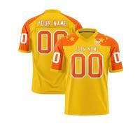 Yunshenla Maillot Football Americain Personnalisé Tee Shirt Personnalisable Homme Femme Enfant T Shirt Sport Personnalisé avec Nom Numéro L'équipe Le Logo Maillot Equipe de France Rugby 2025,(#07)