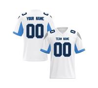 Yunshenla Personnalisé Maillot de Football Américain T-Shirts Personnalisé Maillot Rugby Personnalisable avec Nom et Numéro Homme Femme Enfant Tshirts Equipe de France T Shirt Sport(#35)