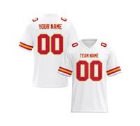 Yunshenla Personnalisé Maillot de Football Américain T-Shirts Personnalisé Maillot Rugby Personnalisable avec Nom et Numéro Homme Femme Enfant Tshirts Equipe de France T Shirt Sport(#15)