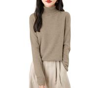 Yunshenla Pull Femme Pull Femme Cachemire Pulls Hiver Long Col Roulé Hiver Sweat Sherpa Sweat Rose Brillant Long Noir Col V Vêtement