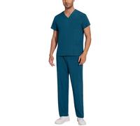 Yunshenla Tenue Aide Soignante Professionnelle Pantalon Travail + Blouse Medicale 2PCS Ensemble Homme Uniforme Médicale Haut et Pantalons Tissu à Séchage Rapide Vêtement Médical(04 Uniform-Medical,S)