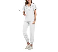 Yunshenla Uniforme Médicale Femme Ensemble - Tenue de Travail Infirmiere Professionnelle Blouse Medicale 2PCS Haut et Pantalons Tissu à Séchage Rapide Vêtement(11 Vêtements-Médicals,S)