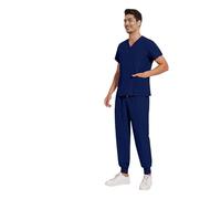Yunshenla Uniforme Médicale Homme Ensemble - Tenue de Travail Infirmiere Professionnelle Blouse Medicale 2PCS Haut et Pantalons Tissu à Séchage Rapide Vêtement Médical(17 Uniform-Medical,M)