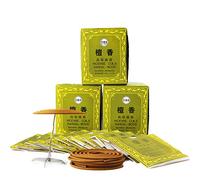Yunso Lot de 48 spirales d'encens en bois de santal naturel sans fumée, pour l'intérieur et l'extérieur, le jardin, les balcons, les terrasses, les toilettes, 2 heures de combustion par spirale