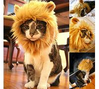 Yunt Perruque crinière de lion avec oreilles pour chien, chat, Halloween Transforme votre animal de compagnie en un lion féroce