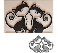 YunTrip Lot de 2 emporte-pièce en métal en forme de chats pour scrapbooking, gaufrage, photos, loisirs créatifs