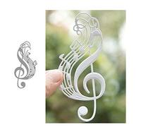 YunTrip Lot de 2 emporte-pièce en métal en forme de note de musique pour scrapbooking, gaufrage, photos, loisirs créatifs