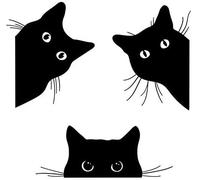 YunTrip Lot de 3 matrices de découpe en métal en forme de chats qui regardent les yeux - Matrices de découpe en métal - Pochoirs pour bricolage, scrapbooking, photo, décoration, fabrication de cartes