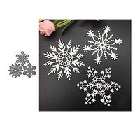 YunTrip Lot de 3 matrices de découpe en métal Motif flocon de neige d'hiver pour bricolage, scrapbooking, album, gaufrage, cartes en papier décoratives