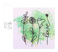 YunTrip Lot de 4 matrices de découpe en métal en forme de fleur et feuilles pour loisirs créatifs