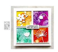 YunTrip Lot de 6 matrices de découpe en métal Motif fleurs carrées