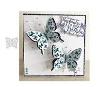 YunTrip Matrice de découpe 3D en métal papillon, pochoir pour bricolage, scrapbooking, album photo, papier décoratif pour cartes de vœux, invitation