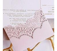 YunTrip Matrice de découpe pour invitation de mariage pour la fabrication de cartes, découpe en métal avec bordure en dentelle pour le bricolage, le scrapbooking, l’album photo, le papier décoratif