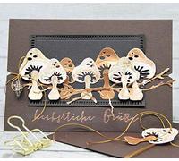 YunTrip Matrices de découpe en métal en forme de champignon pour la fabrication de cartes, le scrapbooking, le gaufrage, les photos, les loisirs créatifs