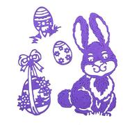 YunTrip Matrices de découpe en métal en forme de lapin de Pâques pour loisirs créatifs, scrapbooking, gaufrage, album photo, cartes en papier