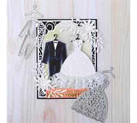YunTrip Matrices de découpe en métal - Matrices de découpe en forme de robe de mariée - Pochoirs de découpe pour bricolage, scrapbooking, décoration de photos, gaufrage, fabrication de cartes