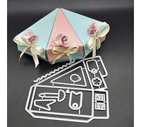 YunTrip Matrices de découpe en métal pour fabrication de cartes, boîte cadeau à bonbons en forme de triangle pour bricolage, scrapbooking, gaufrage, album photo, cartes en papier, artisanat décoratif