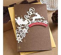 Yuntrip Matrices de découpe en métal pour fabrication de cartes, motif cerf de Noël, flocon de neige, pochoirs pour bricolage, scrapbooking, album photo, décoration de cartes, fournitures en papier