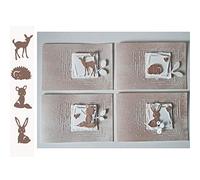 YunTrip Matrices de découpe en métal pour fabrication de cartes, motif lapin, renard, cerf, hérisson, animaux, pochoir pour bricolage, scrapbooking, album photo, gaufrage, cartes en papier